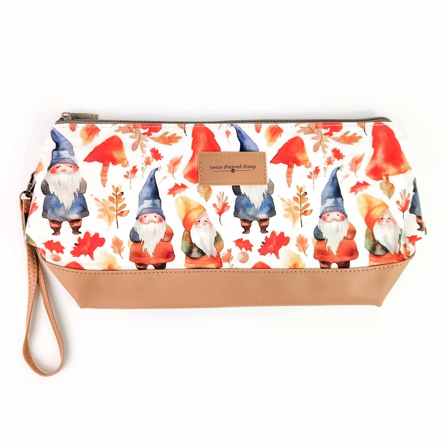 Gnome Friends Trinity Bag – Small Zippered Knitting Project Bag