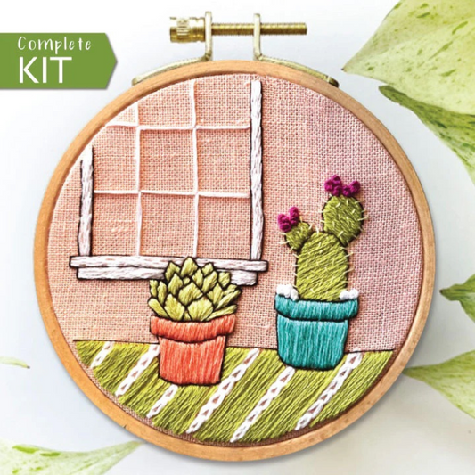 Cozy Cacti Embroidery Kit