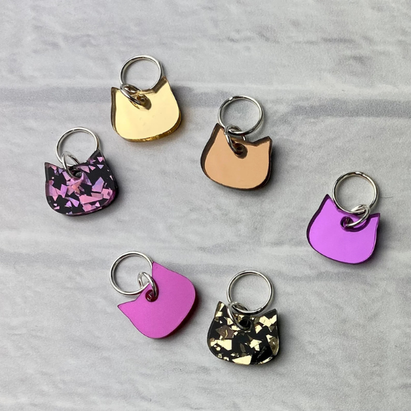 Cat Head Stitch Marker Set