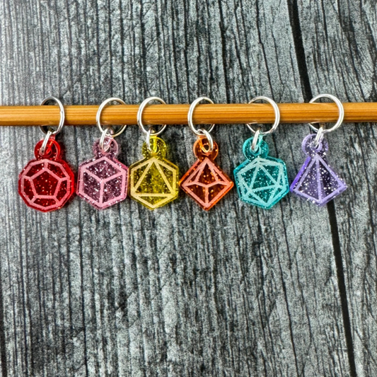 Game Dice Stitch Markers