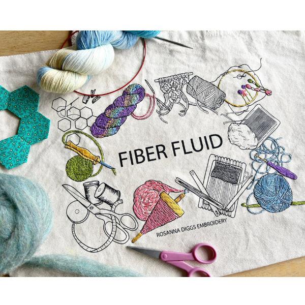 Fiber Fluid Tote Bag Embroidery Kit