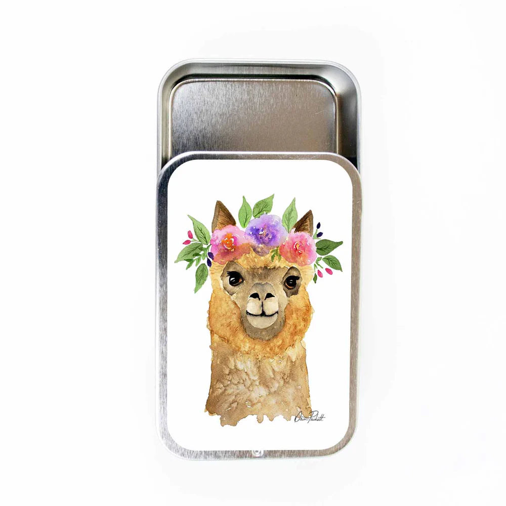 Floral Alpaca Storage Tin