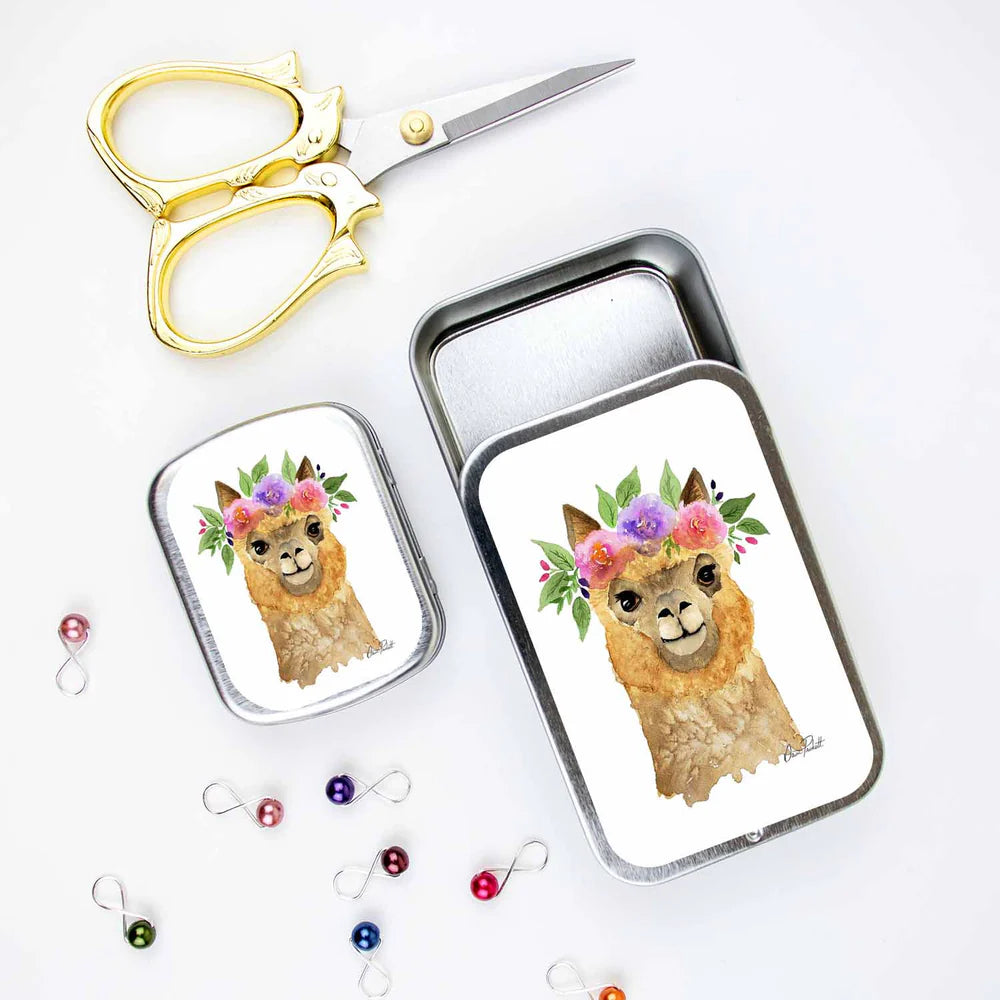 Floral Alpaca Storage Tin