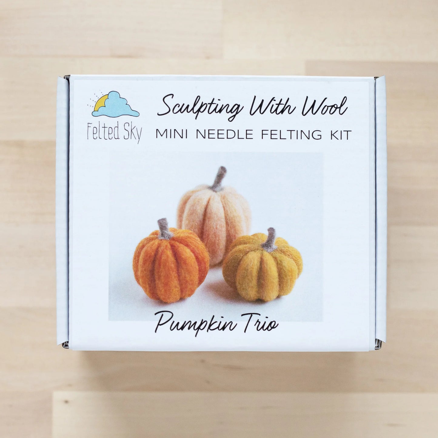 Pumpkin Trio Mini Needle Felting Kit