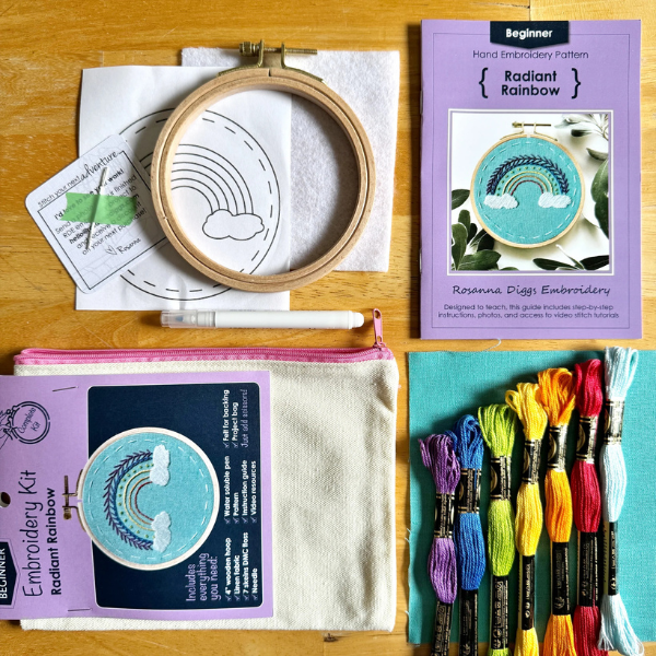 Radiant Rainbow Embroidery Kit