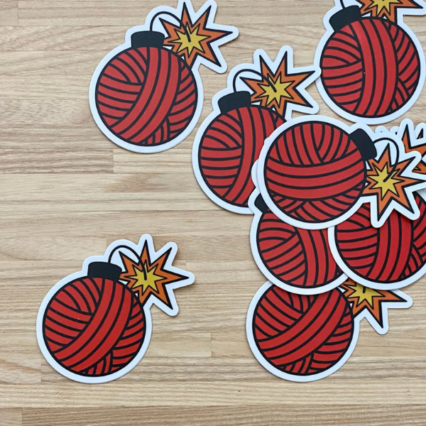 Yarn Bomb Matte Vinyl Sticker