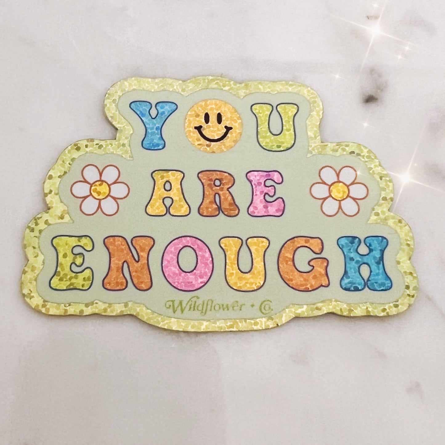 Affirmation Positive Quote Stickers - Glitter