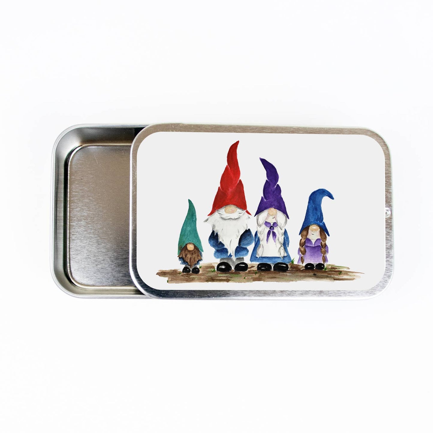 Gnome Family Stitch Marker Tin