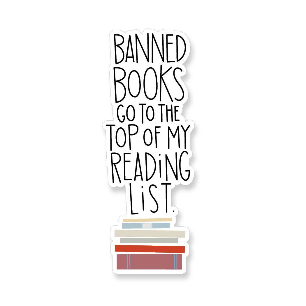 Top of My Reading List - Banned Books Vinyl Sticker