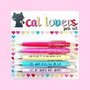 Cat Lovers Pen Set - YarnCom
